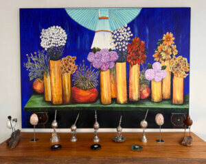 Obra Floreros con flores