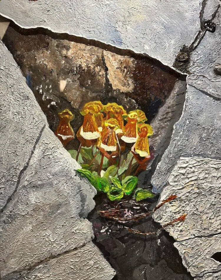 Flores entre rocas